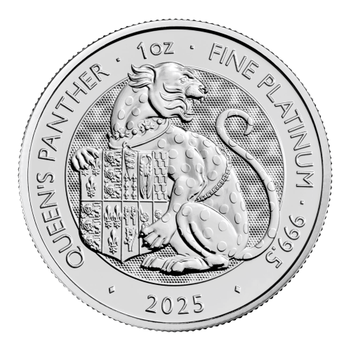 Pièce 1 once de platine Les bêtes de Tudor : Panther de la Reine 2025 | La Monnaie royale
