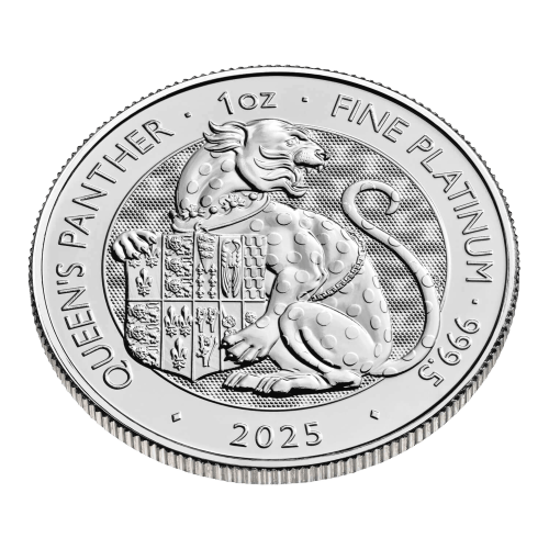 Pièce 1 once de platine Les bêtes de Tudor : Panther de la Reine 2025 | La Monnaie royale