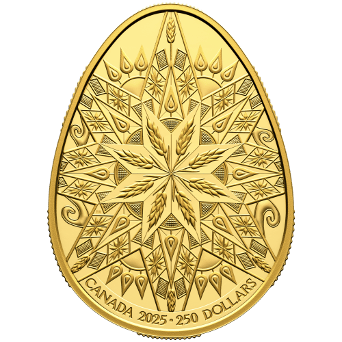 2025 Pysanka Egg Shaped Gold Coin | Royal Canadian Mint