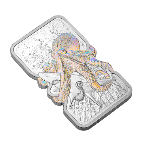 1 oz 2025 Nature's Grip: Giant Octopus Silver Bar | PAMP Suisse