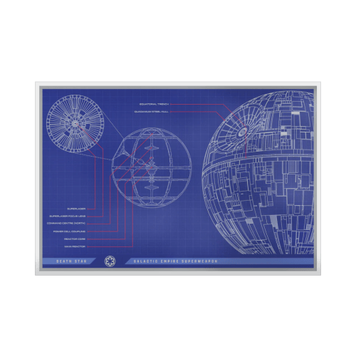 1 oz 2025 Star Wars Blueprint Series: Death Star Plans Silver Foil