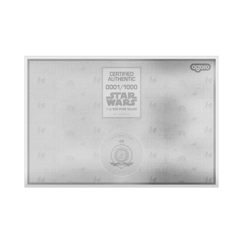 1 oz 2025 Star Wars Blueprint Series: Death Star Plans Silver Foil | Agoro by New Zealand Mint