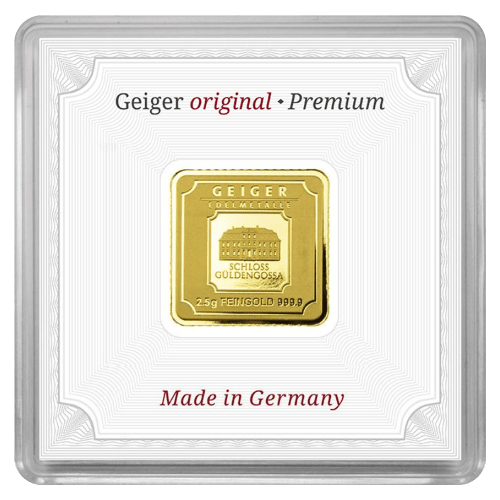 2.5 gram Gold Bar | Geiger Edelmetalle