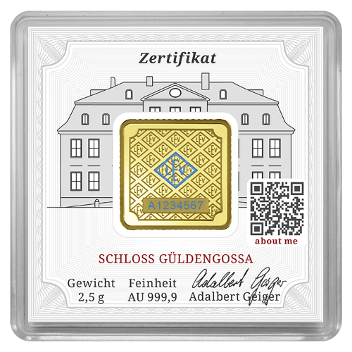 2.5 gram Gold Bar | Geiger Edelmetalle