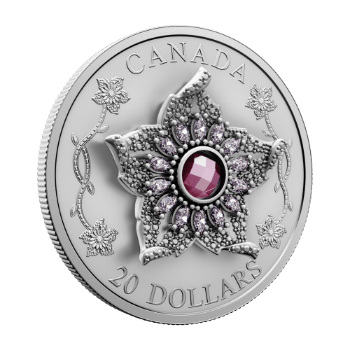 1 oz 2025 Williamson Diamond Brooch Silver Coin | Royal Canadian Mint