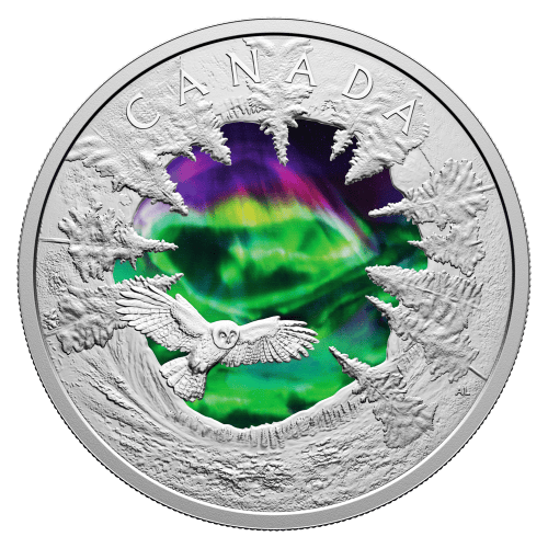 2 oz 2025 Magic of the Northern Lights Colourized Silver Coin | Royal Canadian Mint