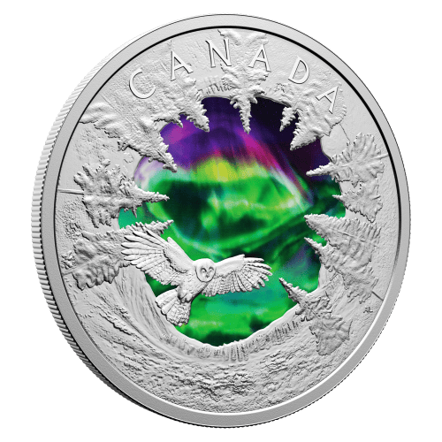 2 oz 2025 Magic of the Northern Lights Colourized Silver Coin | Royal Canadian Mint