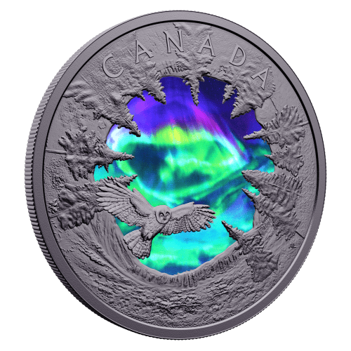 2 oz 2025 Magic of the Northern Lights Colourized Silver Coin | Royal Canadian Mint