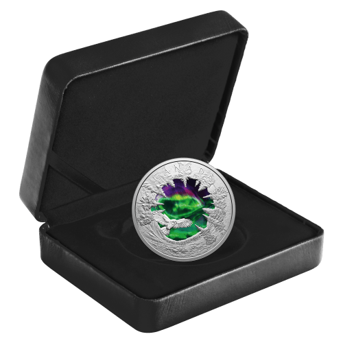 2 oz 2025 Magic of the Northern Lights Colourized Silver Coin | Royal Canadian Mint
