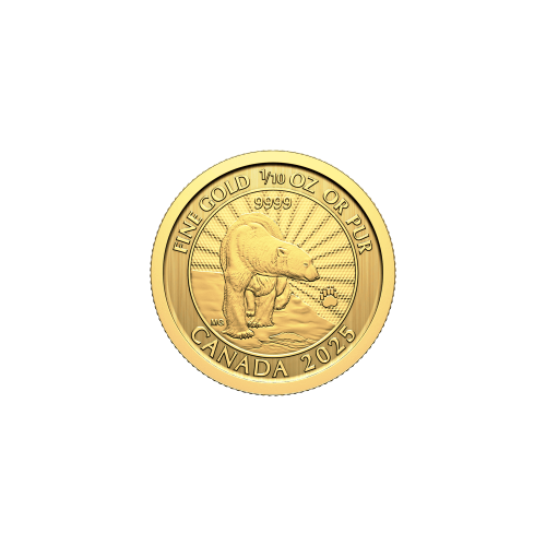 1/10 oz 2025 The Majestic Polar Bears First Strike Gold Coin