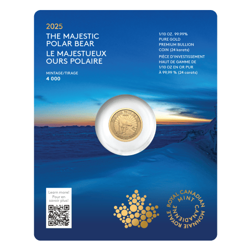 1/10 oz 2025 The Majestic Polar Bears Gold Coin | Royal Canadian Mint