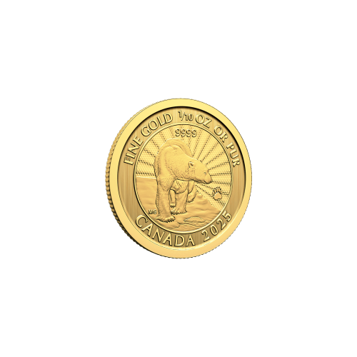 1/10 oz 2025 The Majestic Polar Bears Gold Coin | Royal Canadian Mint