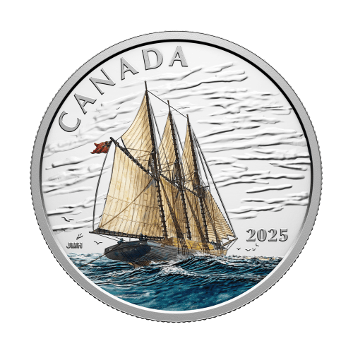 3/4 oz 2025 Tall Ships: Three-Masted Schooner Colourized Silver Coin | Royal Canadian Mint