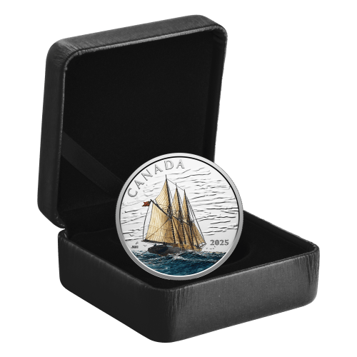 3/4 oz 2025 Tall Ships: Three-Masted Schooner Colourized Silver Coin | Royal Canadian Mint