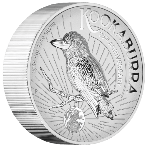 5 oz 2025 Australian Kookaburra High Relief Incused Silver Coin | Perth Mint