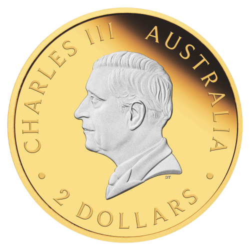 2 oz 2025 Australian Kangaroo Reverse Gilded Proof Silver Coin | Perth Mint