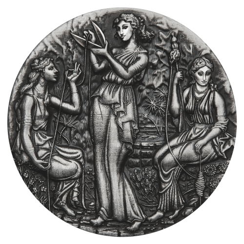 2 oz 2025 The Fates: The Moirai Antiqued Silver Coin | Perth Mint