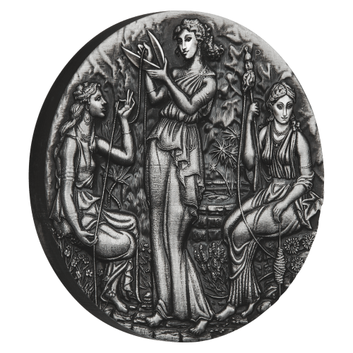 2 oz 2025 The Fates: The Moirai Antiqued Silver Coin | Perth Mint
