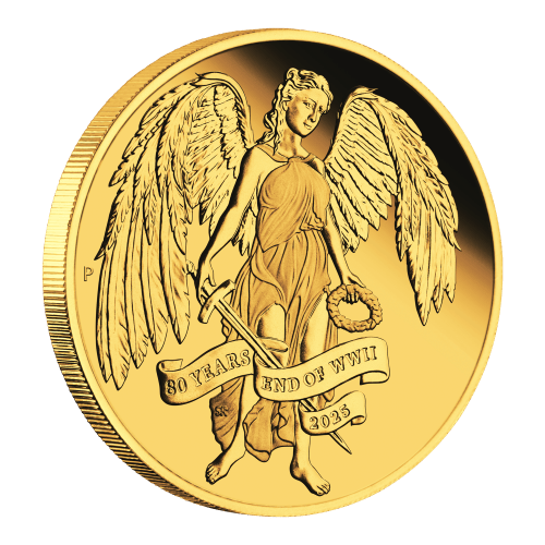 1 oz 2025 80th Anniversary of the End of World War II: Winged Victory Proof Gold Coin | Perth Mint