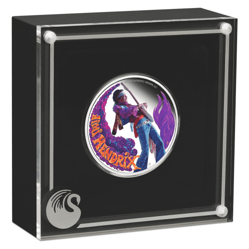 1 oz 2025 Jimi Hendrix Colourized Proof Silver Coin | Perth Mint
