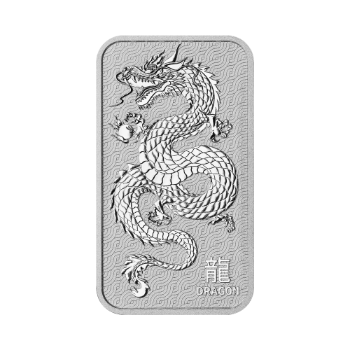1 oz Lunar Year of the Dragon Silver Bar | Perth Mint | Silver