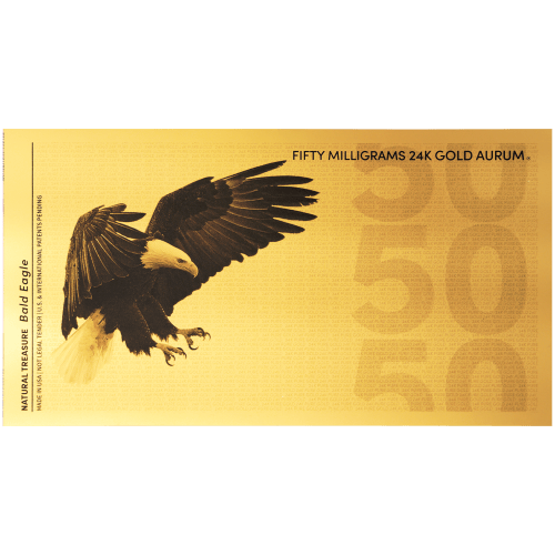 50 milligram Natural Treasure: Bald Eagle Gold Note | Aurum