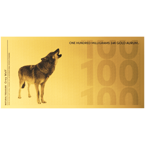 100 milligram Natural Treasure: Grey Wolf Gold Note | Aurum