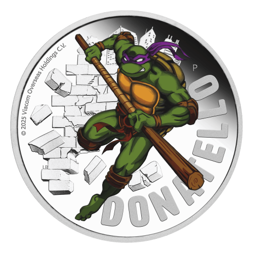 1 oz 2025 Teenage Mutant Ninja Turtles: Donatello Colourized Proof Silver Coin | Perth Mint