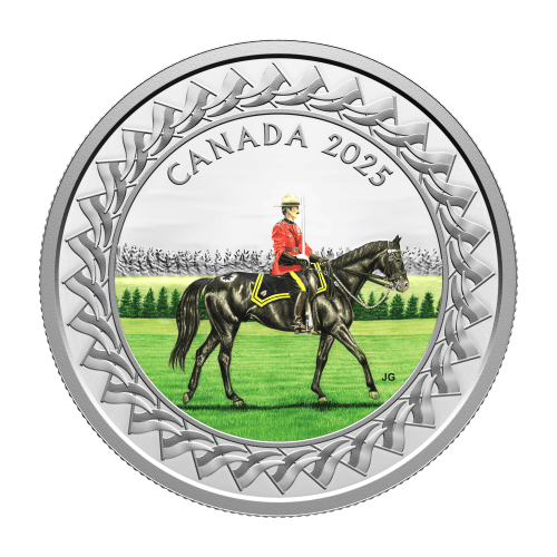 1 oz 2025 RCMP Musical Ride Colourized Silver Coin | Royal Canadian Mint