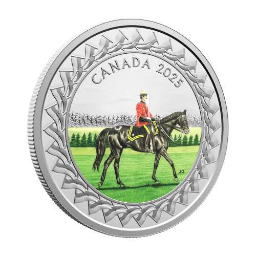 1 oz 2025 RCMP Musical Ride Colourized Silver Coin | Royal Canadian Mint