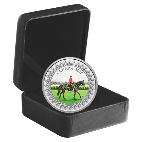 1 oz 2025 RCMP Musical Ride Colourized Silver Coin | Royal Canadian Mint