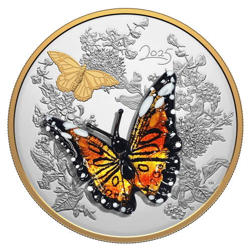 500 gram 2025 Murano Monarch Butterfly Proof Silver Coin | Royal Canadian Mint