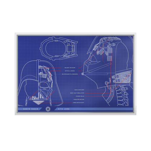 1 oz 2025 Star Wars Blueprint Series: Darth Vader's Helmet Silver Foil | Agoro by New Zealand Mint