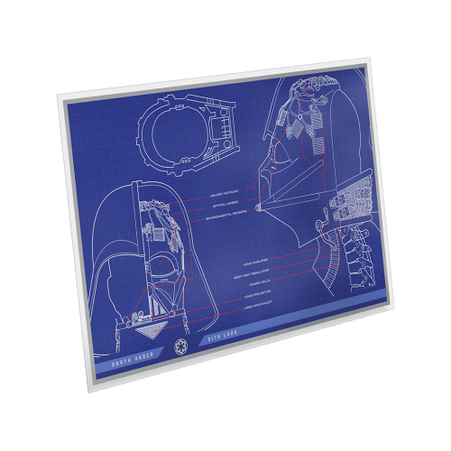 1 oz 2025 Star Wars Blueprint Series: Darth Vader's Helmet Silver Foil | Agoro by New Zealand Mint