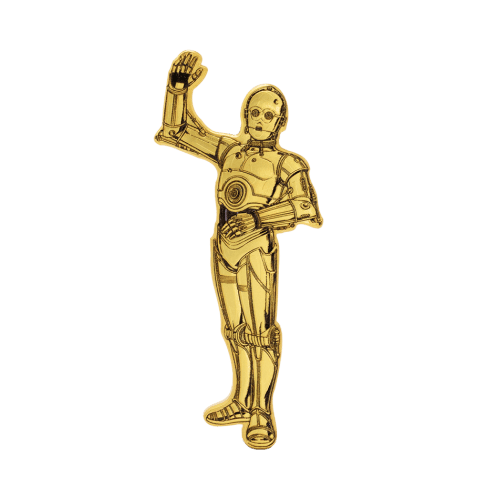 1 oz 2025 Star Wars Droids Series: C-3PO Shaped Silver Coin