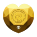 2025 Ideal Cut Heart Shaped Diamond Heart Shaped Gold Coin | Royal Canadian Mint
