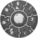 Set of 8 x 2025 Moon Phases Black Rhodium Plated Puzzle Silver Coins | Royal Canadian Mint