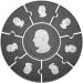 Set of 8 x 2025 Moon Phases Black Rhodium Plated Puzzle Silver Coins | Royal Canadian Mint