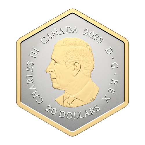 1 oz 2025 Natures Delight: The Honey Bee Honeycomb Shaped Silver Coin | Royal Canadian Mint