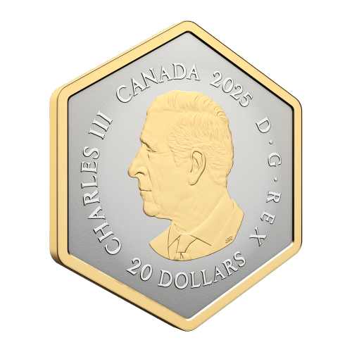 1 oz 2025 Natures Delight: The Honey Bee Honeycomb Shaped Silver Coin | Royal Canadian Mint