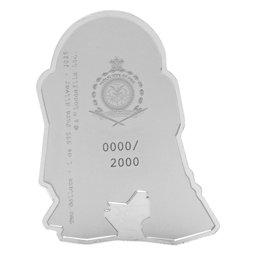 1 oz 2025 Star Wars Droids Series: R2-D2 Shaped Silver Coin | Agoro by New Zealand Mint