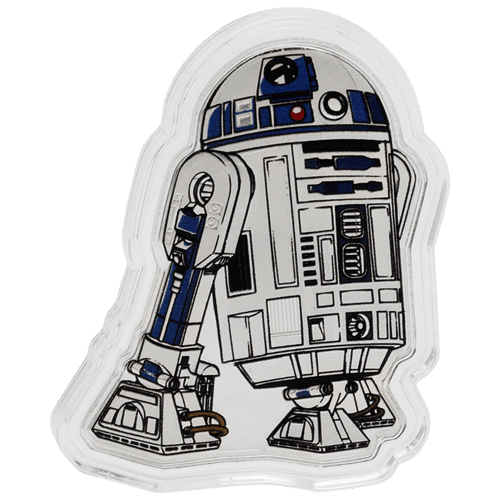 1 oz 2025 Star Wars Droids Series: R2-D2 Shaped Silver Coin | Agoro by New Zealand Mint