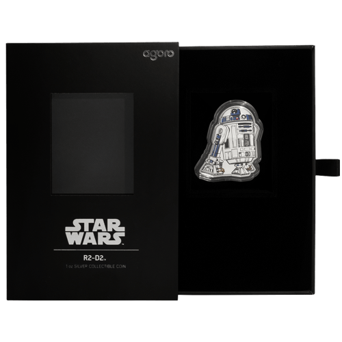 1 oz 2025 Star Wars Droids Series: R2-D2 Shaped Silver Coin | Agoro by New Zealand Mint