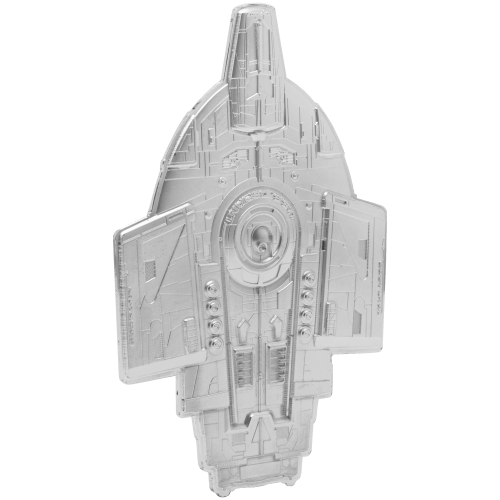 3 oz 2025 Star Trek Ships Series: U.S.S. Defiant Shaped Silver Coin | Agoro by New Zealand Mint