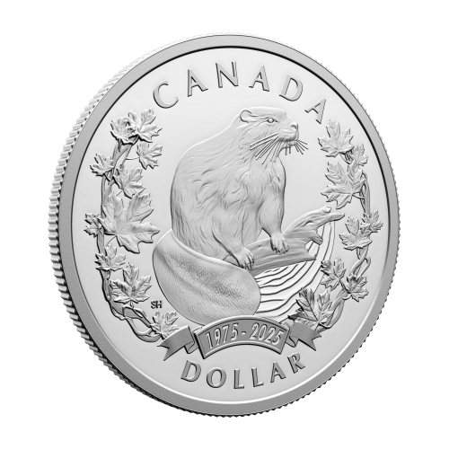 3/4 oz 2025 50th Anniversary of the Beaver Official Symbol Proof Silver Coin | Royal Canadian Mint