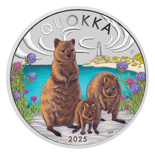 1 oz 2025 Australian Quokka Colourized Proof Silver Coin | Perth Mint