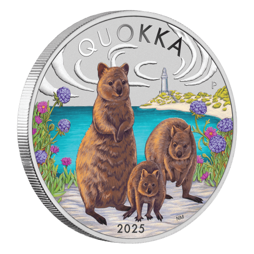 1 oz 2025 Australian Quokka Colourized Proof Silver Coin | Perth Mint
