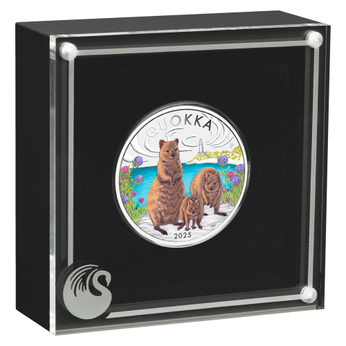 1 oz 2025 Australian Quokka Colourized Proof Silver Coin | Perth Mint
