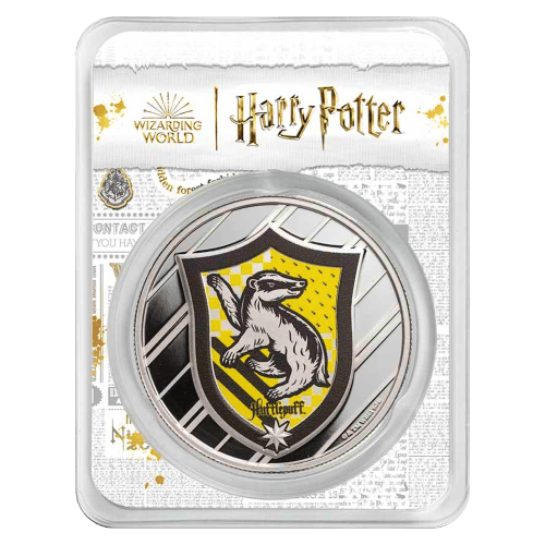 1 oz Harry Potter Houses: Hufflepuff Colourized Silver Coin | PAMP Suisse