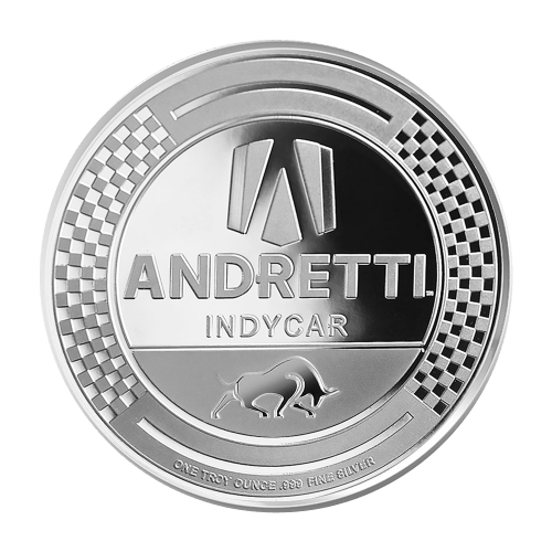 1 oz 2025 Silver Gold Bull Exclusive Andretti IndyCar Kyle Kirkwood Limited Edition Silver Round